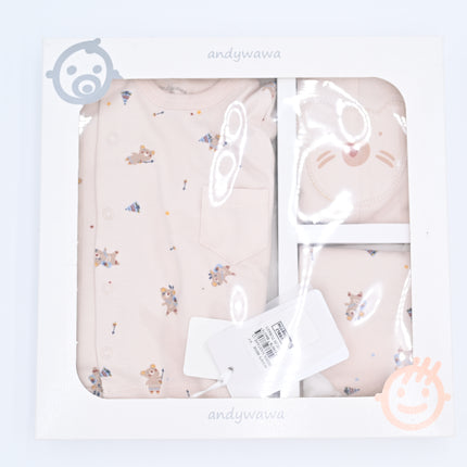 Andy Wawa-AC21070--BEIGE-Baby Coming Home 5 PCS NEWBORN SET BEAR CAMP