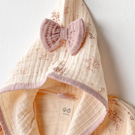 Light Salmon Pretty Flowers Bathrobe