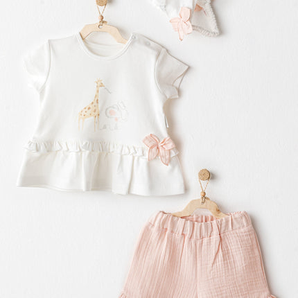 Salmon Love Family Giraffe Outfit Set