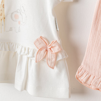 Salmon Love Family Giraffe Outfit Set
