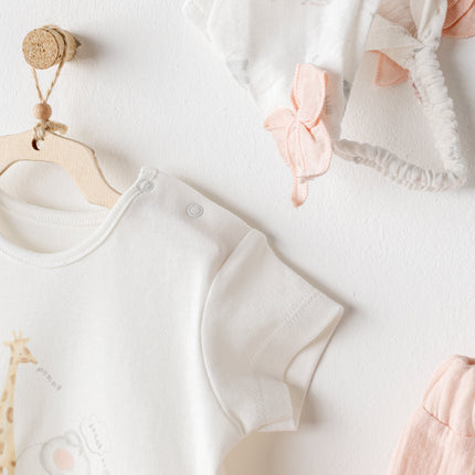 Salmon Love Family Giraffe Outfit Set