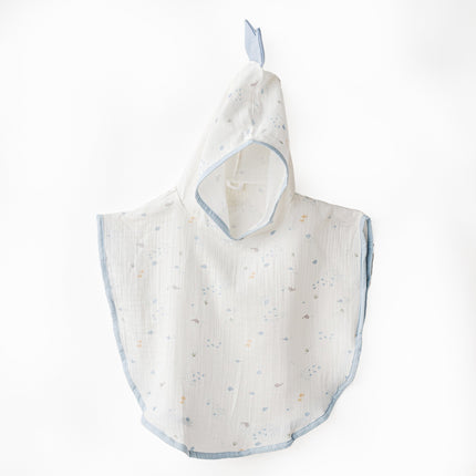 White Ocean Muslin Pancho