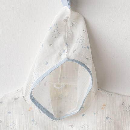 White Ocean Muslin Pancho