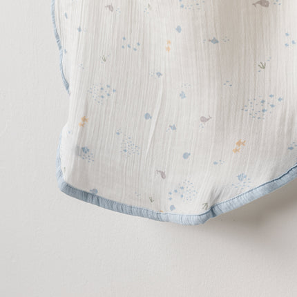 White Ocean Muslin Pancho