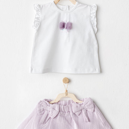 Lilac Magical Butterfly Skirt Set
