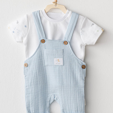 Blue Ocean Muslin Jumpsuit Set