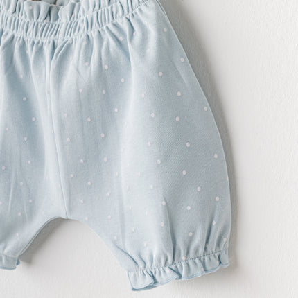 Blue Cuddly Bunny Bear Shorts Set