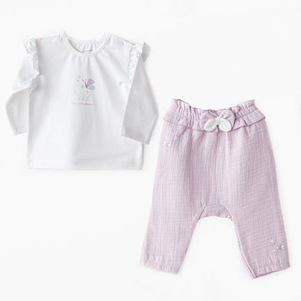 Lilac Magical Butterfly Pants Set