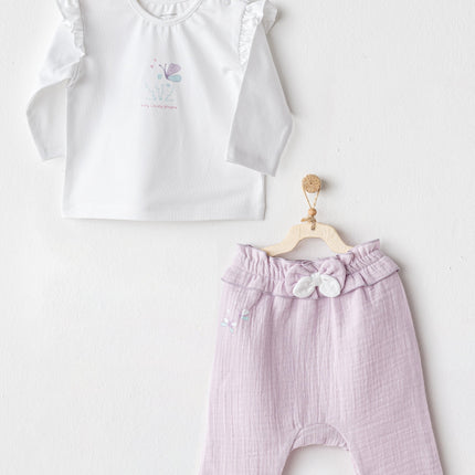 Lilac Magical Butterfly Pants Set