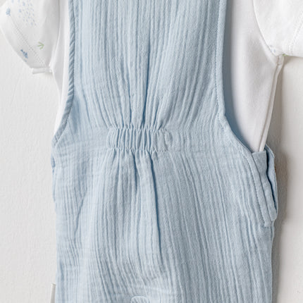 Blue Ocean Muslin Jumpsuit Set
