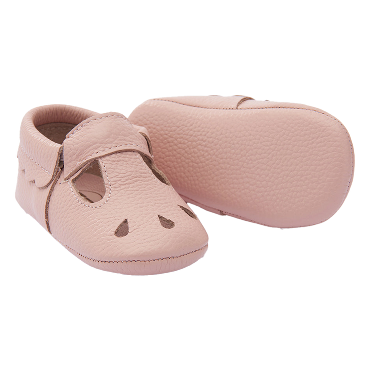 Pink Perforated Booties