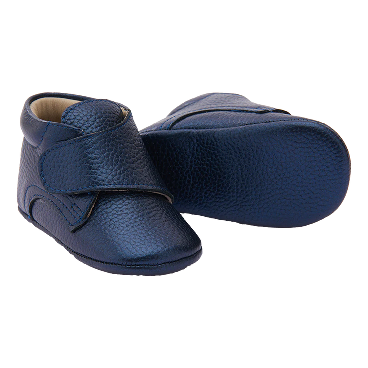 Navy Blue Strap Ankle Booties