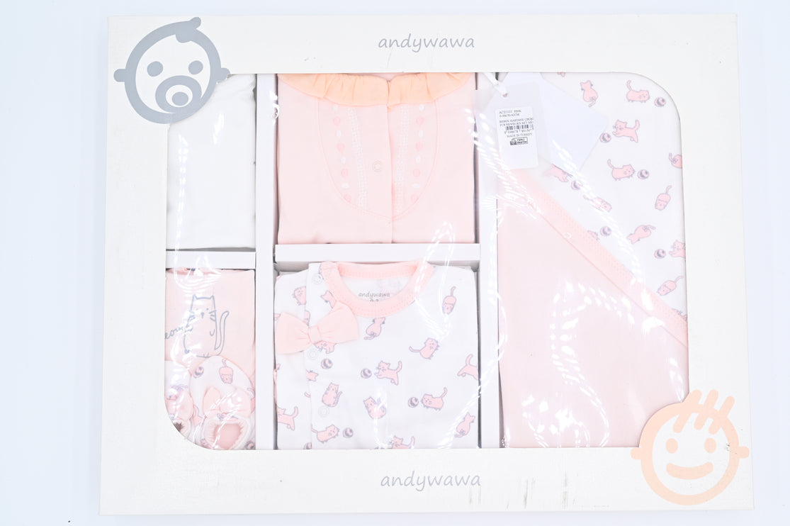 Blush and Cream 10pcs Newborn Cat Set