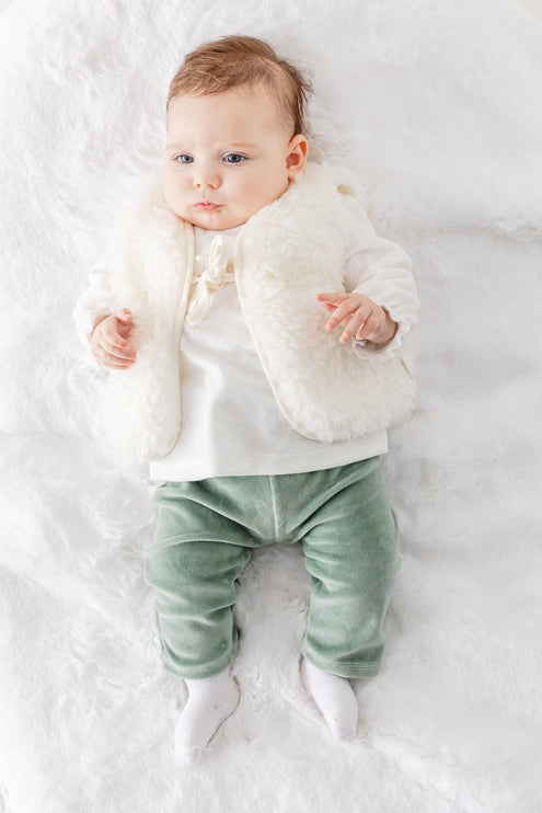 Cream Soft Plush Vest