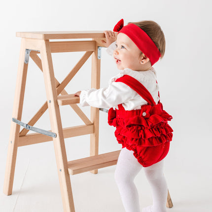 Red Holiday Ruffle Outfit & Headband