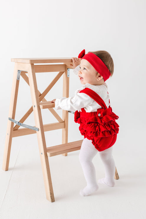 Red Holiday Ruffle Outfit & Headband