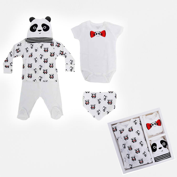 Ecru 5 PC Panda Print Homecoming Set