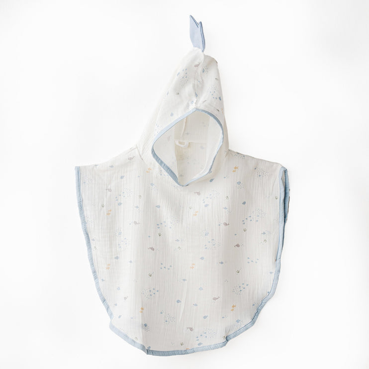 White Ocean Muslin Pancho