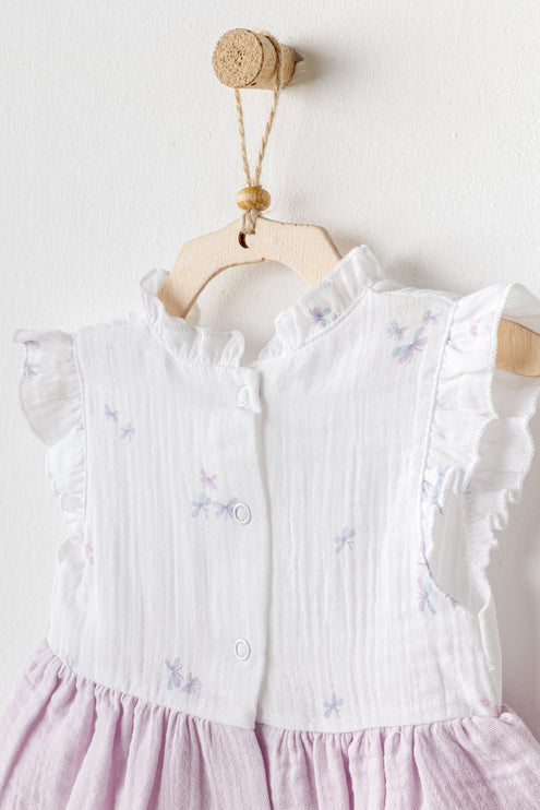 Lilac Magical Butterfly Dress Bloomers Set
