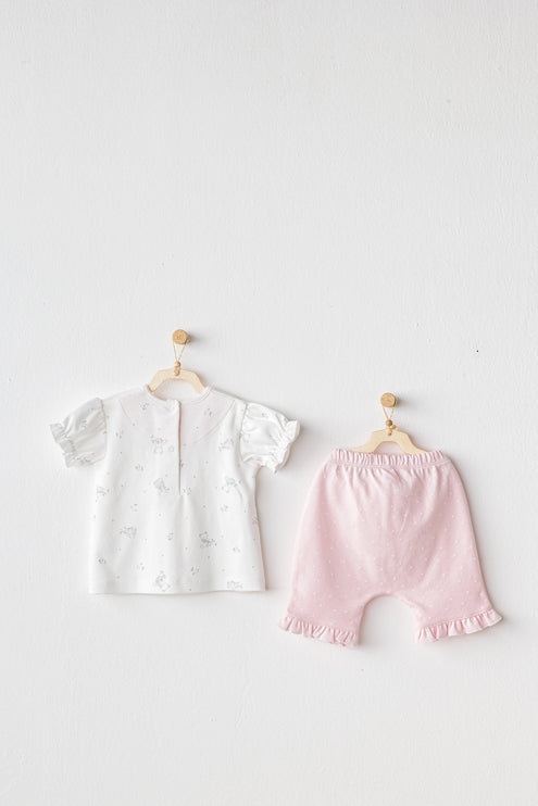 Pink Shorts Cuddly Bunny Bear Outfit
