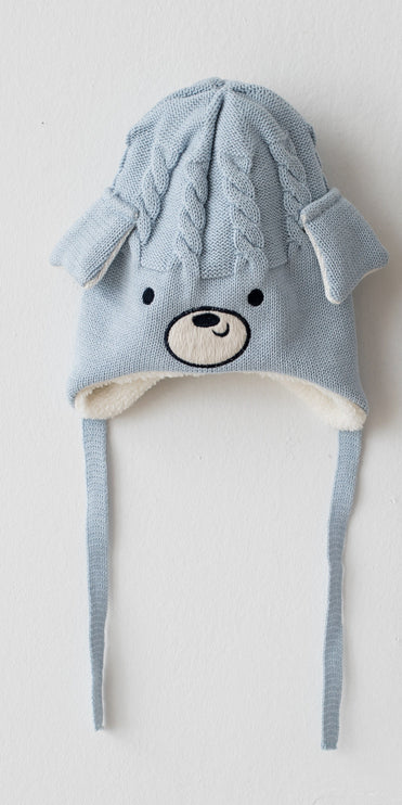 Light Blue Baby Knitted Animal Hat