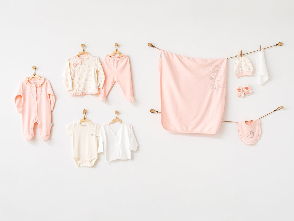 Blush and Cream 10pcs Newborn Cat Set